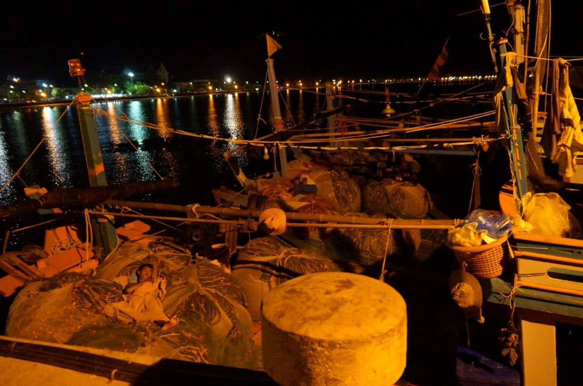 Slapende scheepsjongens in Prachuap Khiri Khan