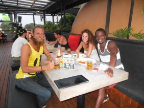 Meeting up with friends